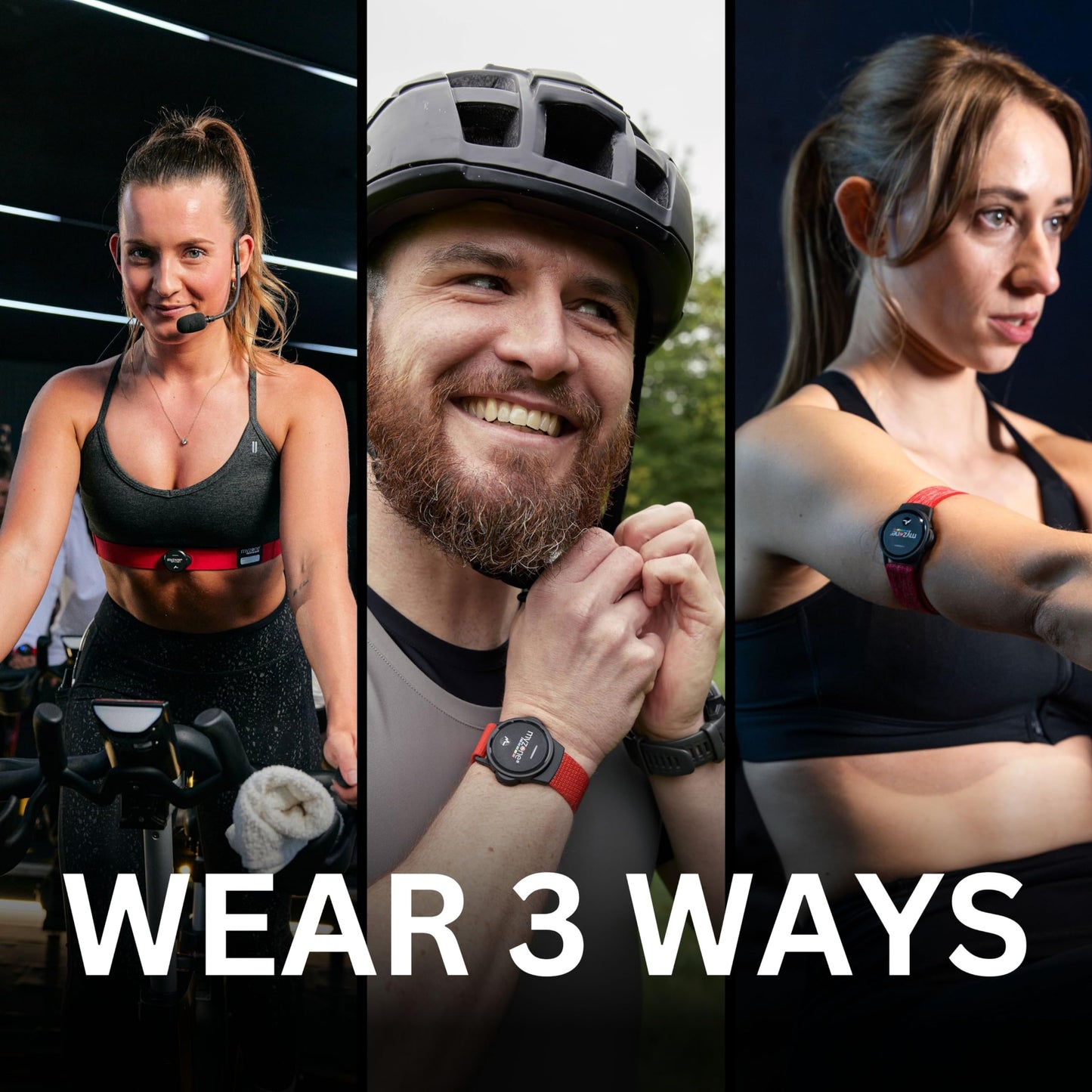 Myzone MZ-Switch Physical Activity Heart Rate Monitor – A Water Proof Fitness Tracker for Wrists, Arms & Chest