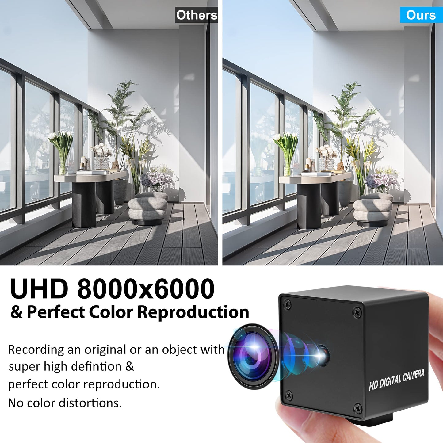 SVPRO Autofocus USB Camera 48MP 8000x6000 High Definition UVC Plug & Play Industrial Camera for 3D Printer, Machine Vision