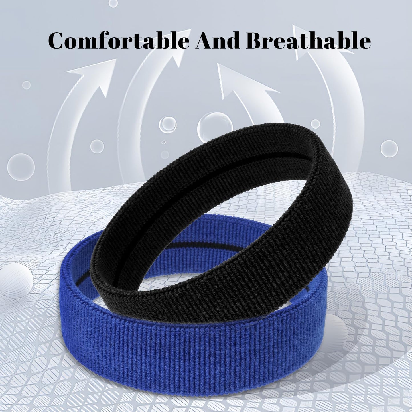 Headbands for Men 5 Pack Workout Sweatbands Non Slip Running Headband Sports Headbands Elastic Wicking Athletic Headband for Women Gym Indoor Fitness Basketball Yoga