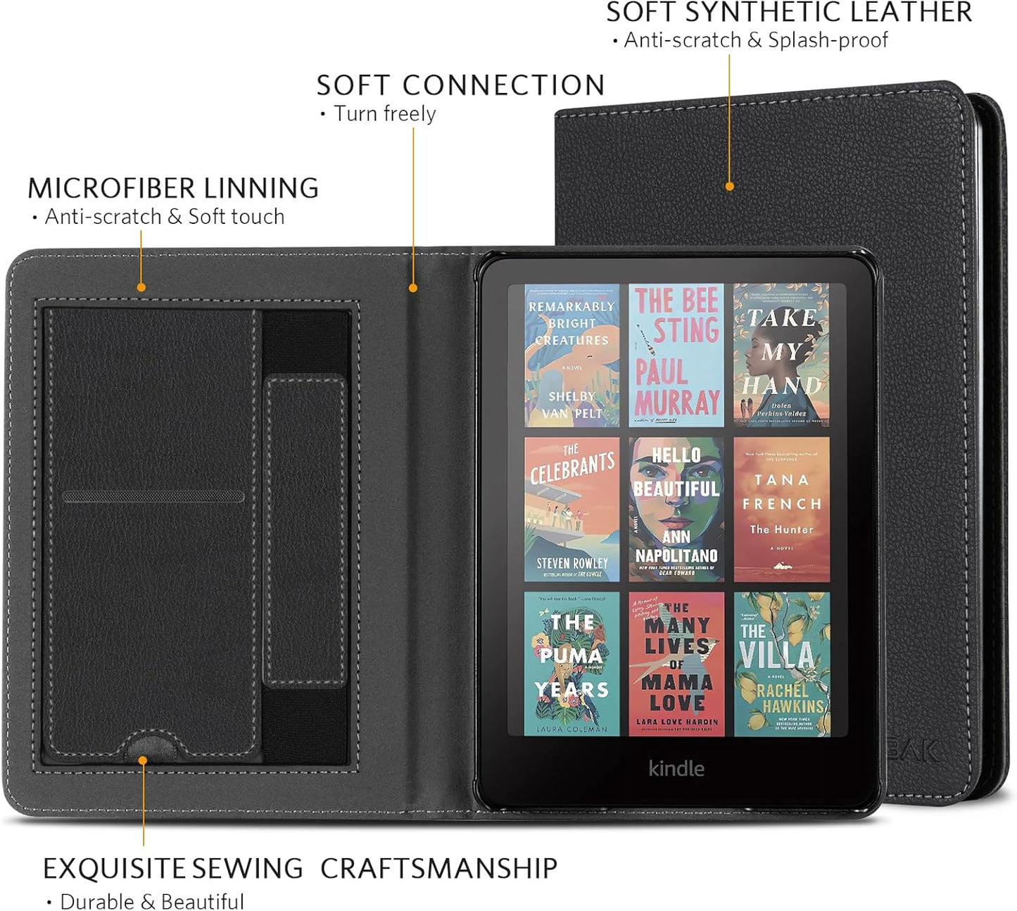 CoBak 12th 2024 (7") Case with Stand for Kindle Paperwhite Gen Released & Kindle Colorsoft Signature Edition - Durable