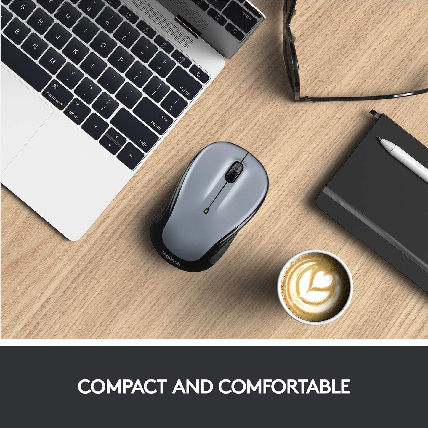 Logitech M325 Wireless Mouse with Designed-For-Web Scrolling - Light Silver