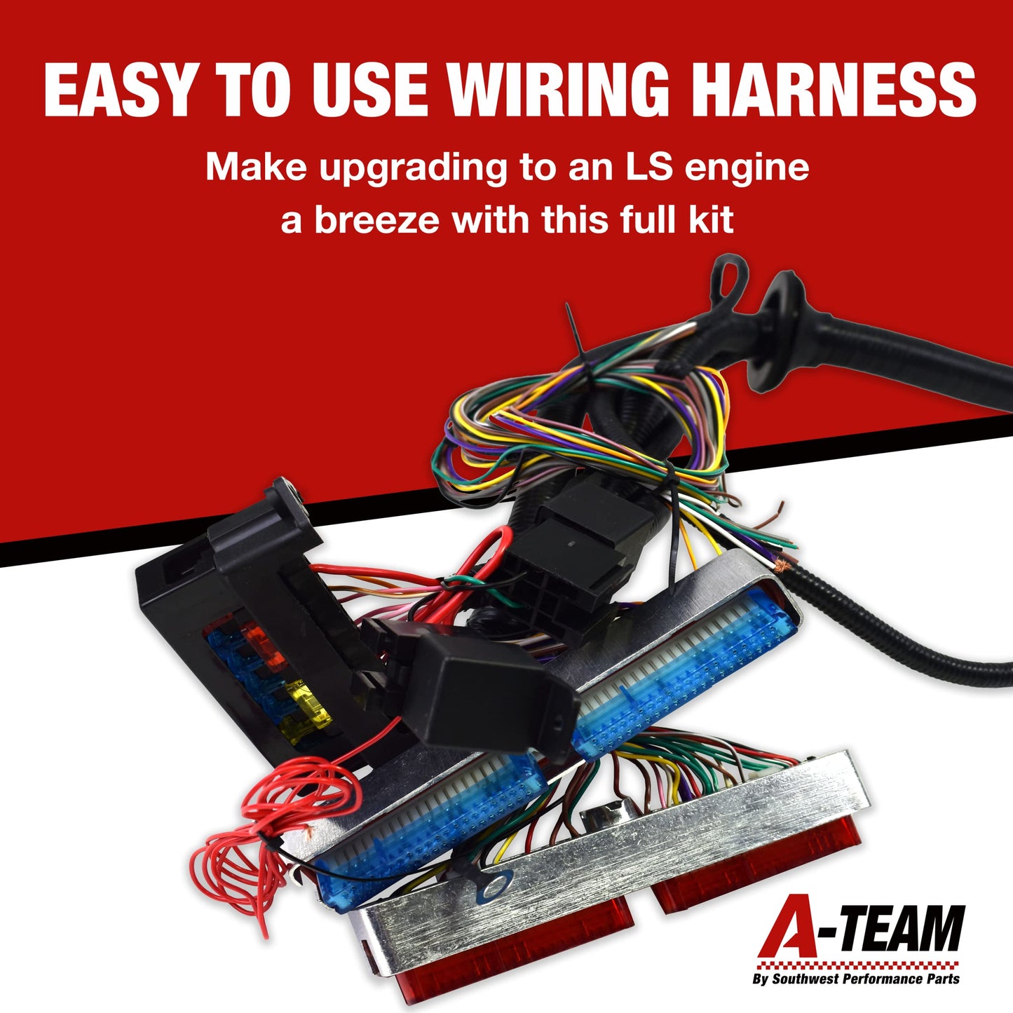 A-Team Performance - Standalone Wiring Harness W/4L60E Drive by Cable - Compatible with 4.8 5.3 6.0 GM LS LS1 LS6 LS Truck Swap Vortec 1999-2003 - Easy to Use Wiring Harness - Includes Connectors