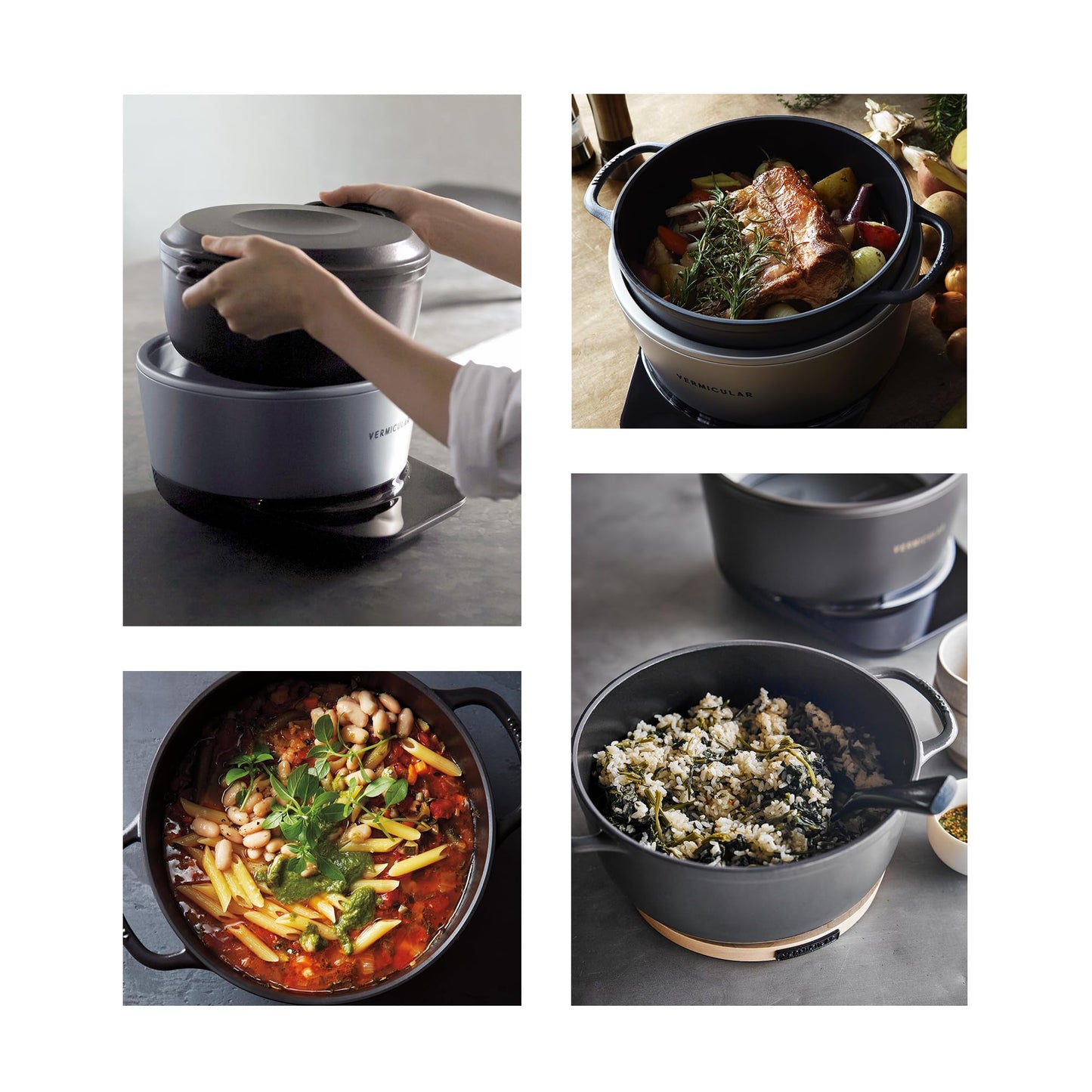 Vermicular Musui–Kamado | Cast Iron Induction Cooker for Waterless Cooking | Precision Temperature Control | Japanese Multicooker & Rice Cooker (120V) | Non-Toxic Enameled Cast Iron Pot | Sea Salt