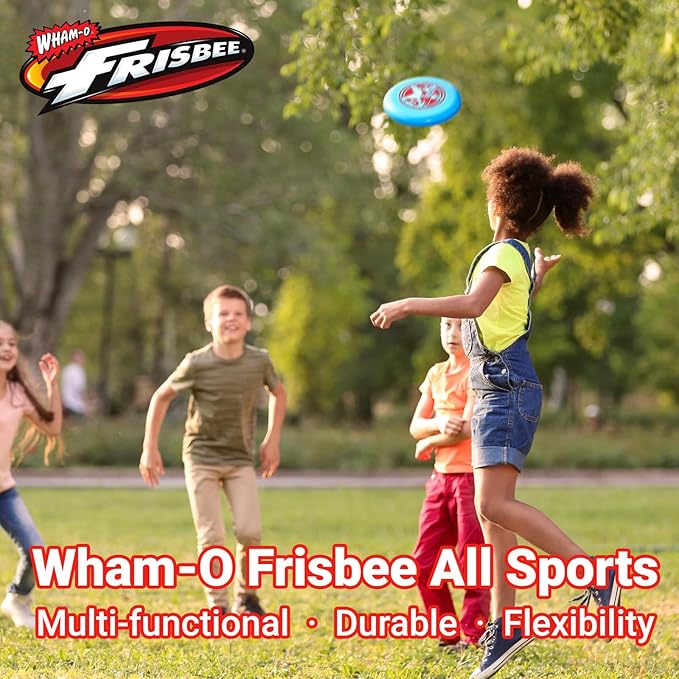 Wham-O Frisbee All Sport Flying Disc 140g, 9.85 Inch, Durable Sports Disc with Non-Slip Grip for Outdoor Beach Backyard Games,Team Sports and Family Fun