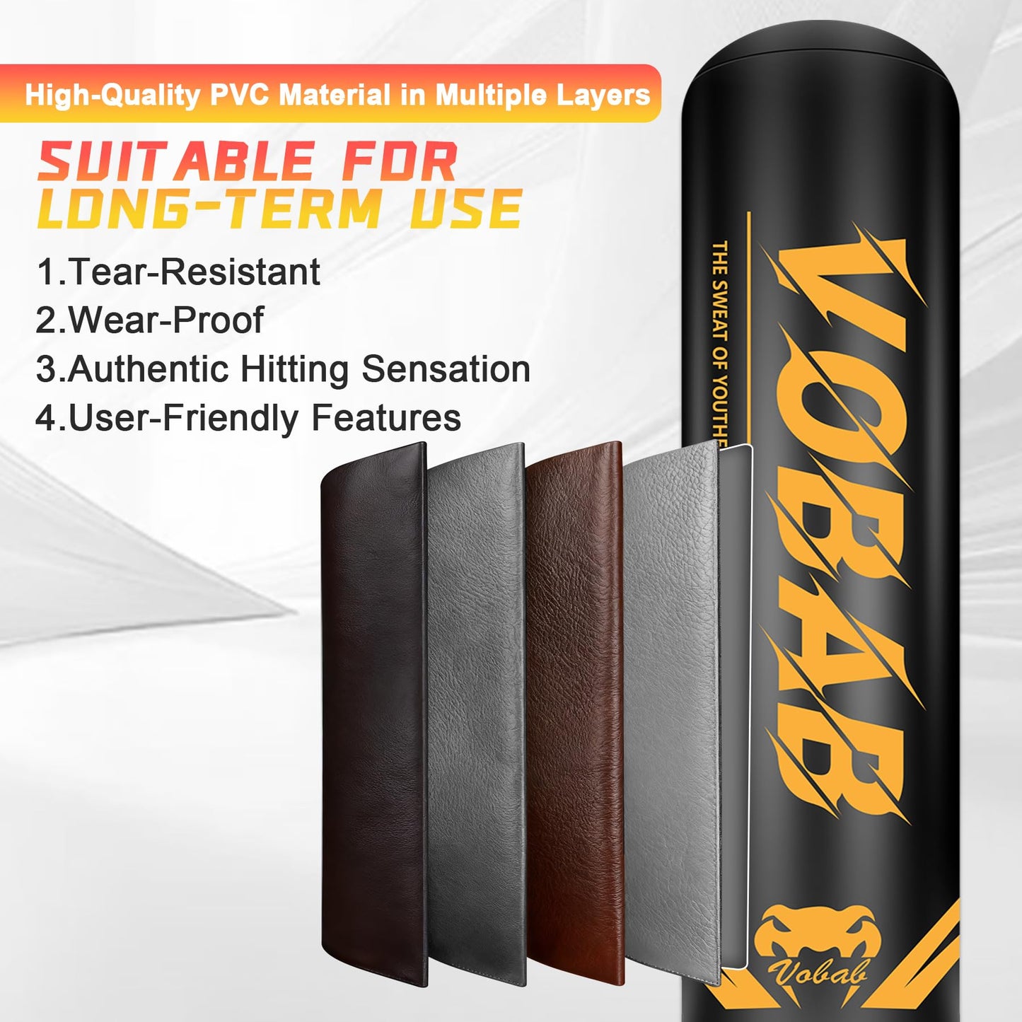 Freestanding Punching Bag with Gloves, 70'' Superior Boxing Bag with Stand for Adults & Teens, No Drill Kickboxing Bags for Men Women Beginners Training MMA, Muay Thai, Karate & Home Fitness