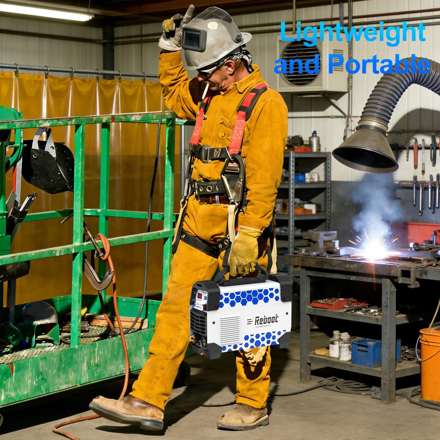 Reboot Plasma Cutter, 60 Amps Plasma Cutter Machine with 120V 240V Dual Voltage, Digital IGBT Inverter Power Plasma cutters 1/2 Inch Clean Cut New Upgrade RBC6000D