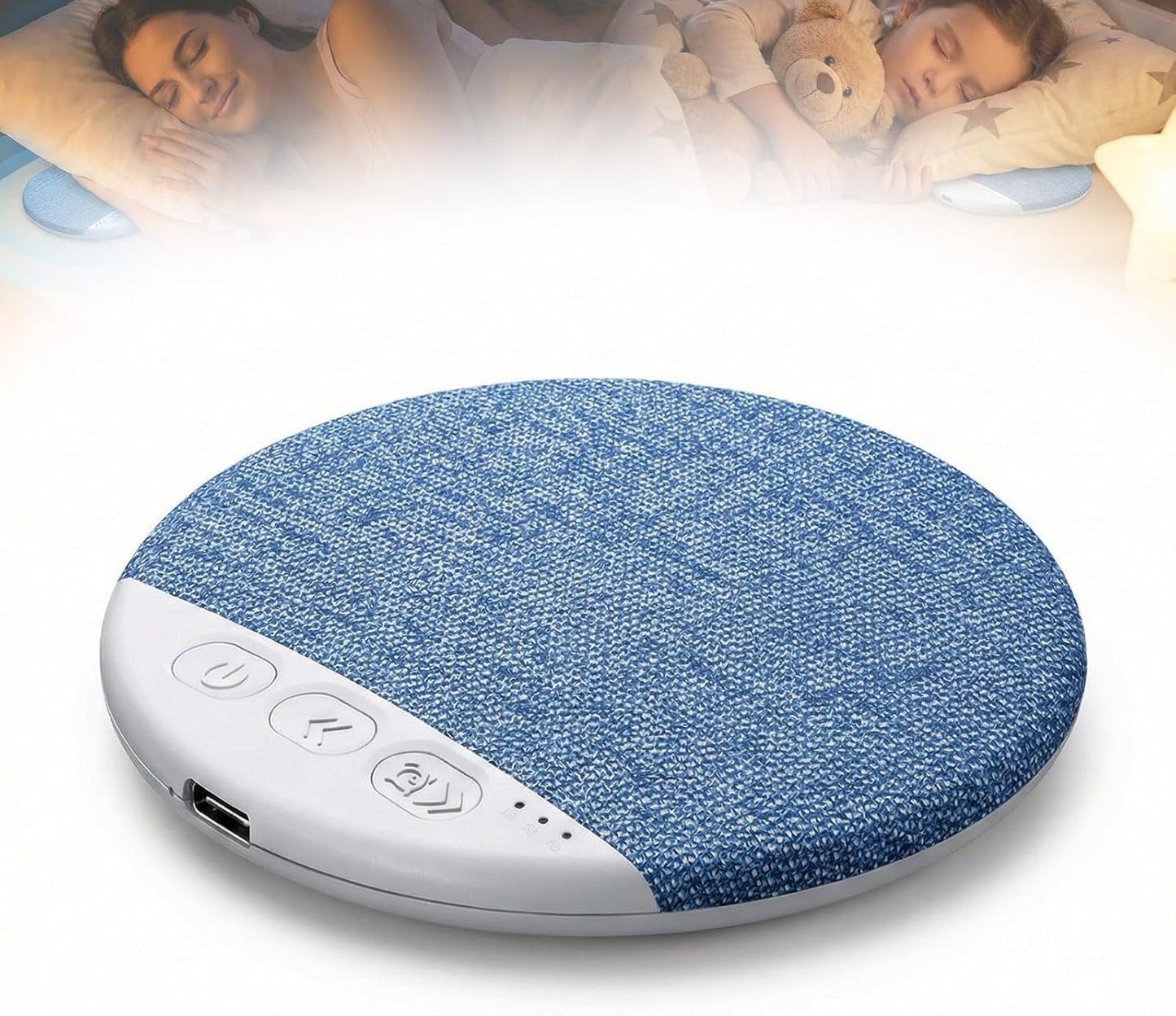 Madicrio Ultra-Thin Wireless Sleep Pillow Speaker with White Noise Timer, Personal Under Pillow Bluetooth Speaker