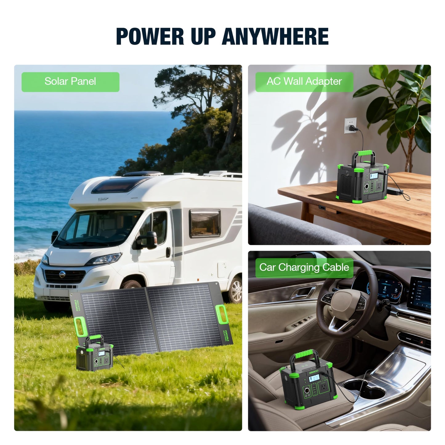 Portable Power Station 330W, 288.6Wh Solar Generator with 60W USB-C PD Output, 120V Pure Sine Wave AC Outlet, 5W Wireless Charging, 330W Backup Lithium Battery for Outdoor Camping Travel Hunting Home