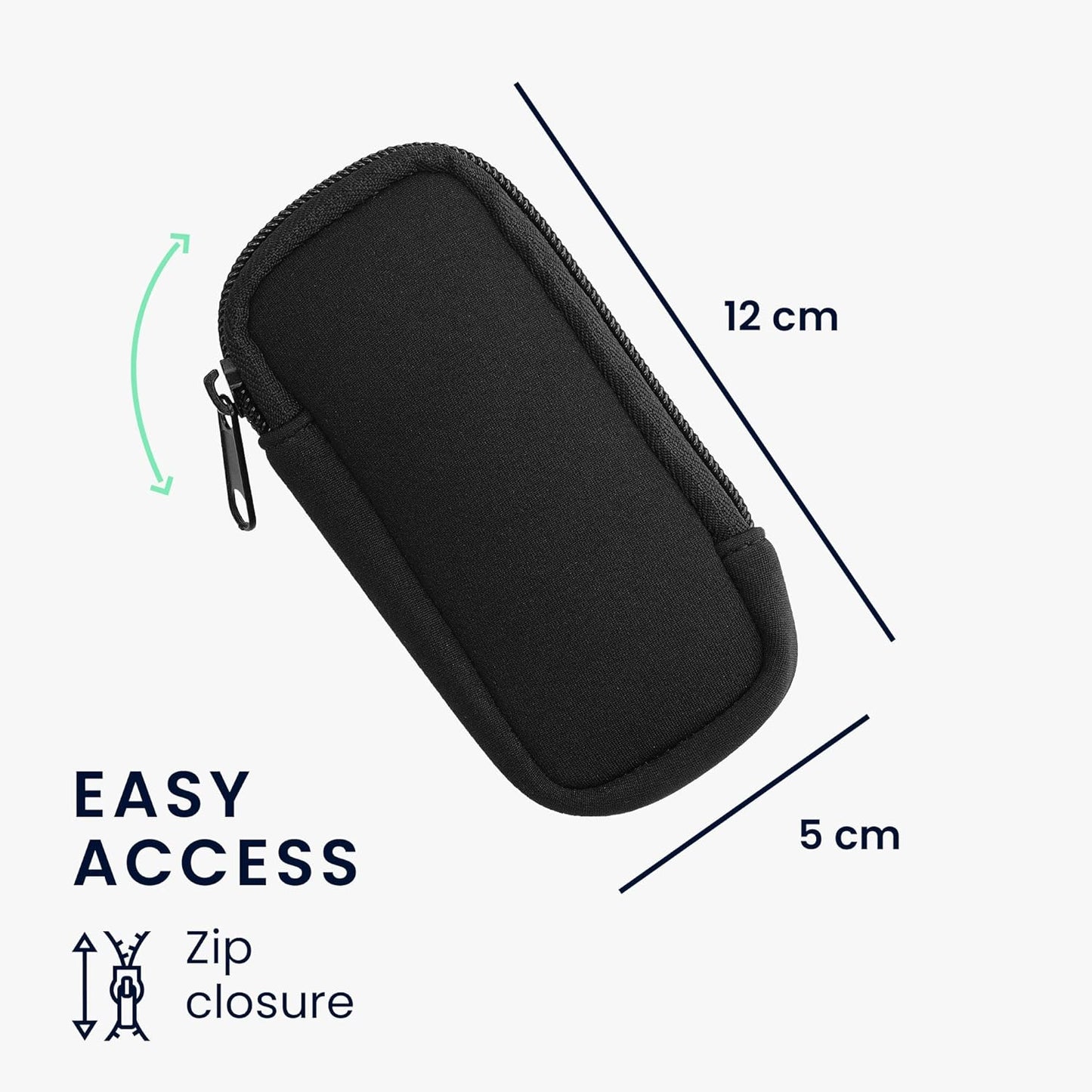 kwmobile 4.5 1.8 inches (11.5 4.5 cm) Neoprene Voice Recorder Case Compatible with Universal Voice Recorder - Inside