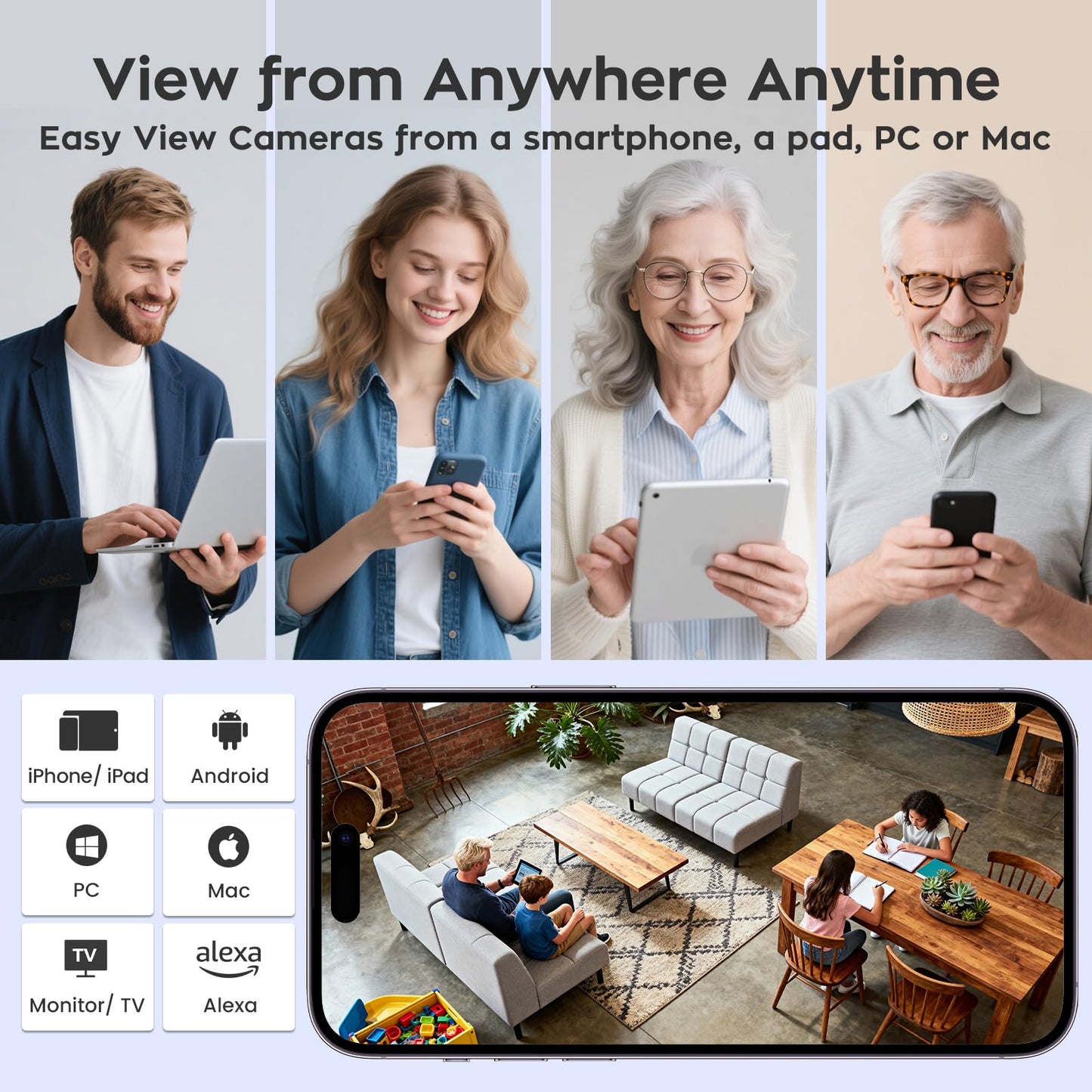 xmartO 4K 8MP Heavy-Duty WiFi 6 Security Camera System Bundle, 10-Channel NVR & 6 Heavy-Duty 8MP Plug-in AI PTZ Wireless Cameras, 2-Way Audio, IP66 Weatherproof, Long Range WiFi6, 0 Monthly Fee