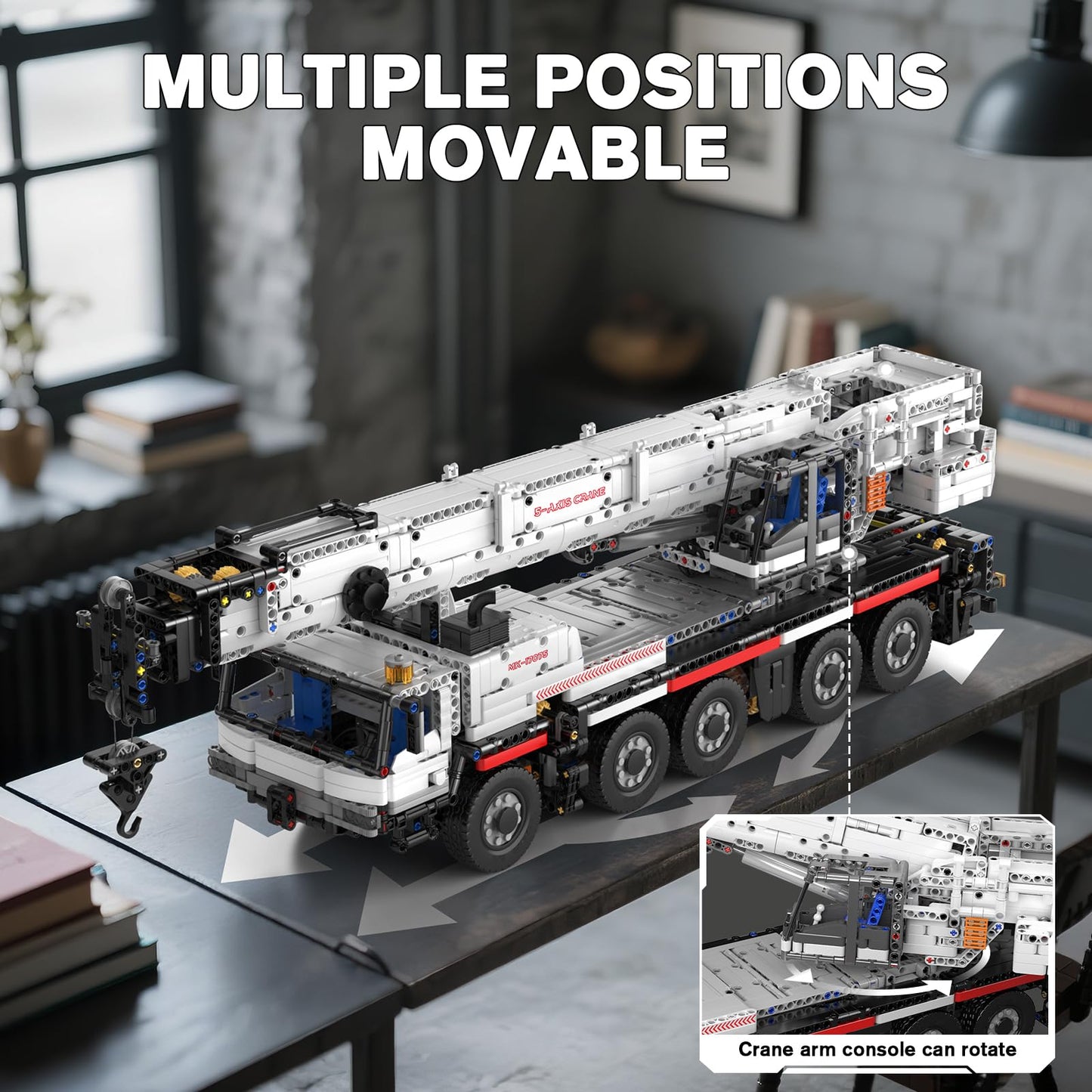 Mould King Construction Crane Building Sets, 17075 APP Programmable Construction Vehicle Model, Large Vehicles Crane Building Kits Gift for Adult/Collections Enthusiasts(3248 Pieces)