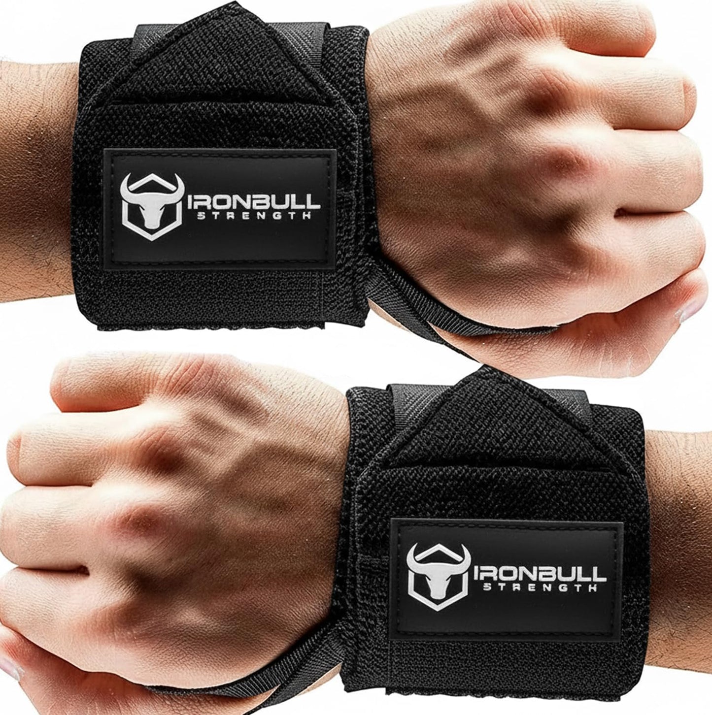 Wrist Wraps for Weightlifting & Powerlifting (18") - Premium Quality Wrist Straps for Weight lifting with Thumb Loop - Best Gym Wrist Wraps for Bench Press, Dip, Triceps & Curls for Men and Women