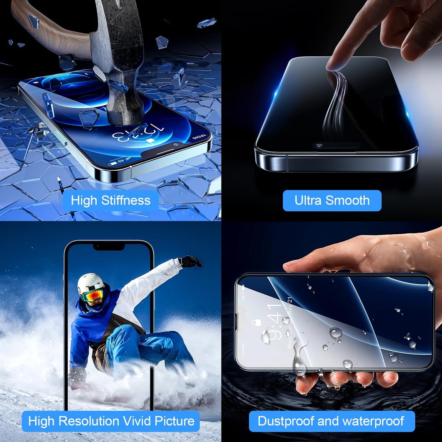 Aujinhaigx 13 6.1 inch, 3D A2482,A2631,A2633,A2634,A2635 for iPhone Screen Replacement Touch LCD Screen Display