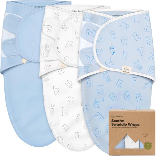 ABC Land Organic Baby Swaddle Sleep Sacks - Soft & Snug for Newborns 0-3 Months | 3-Pack Nursery Blankets