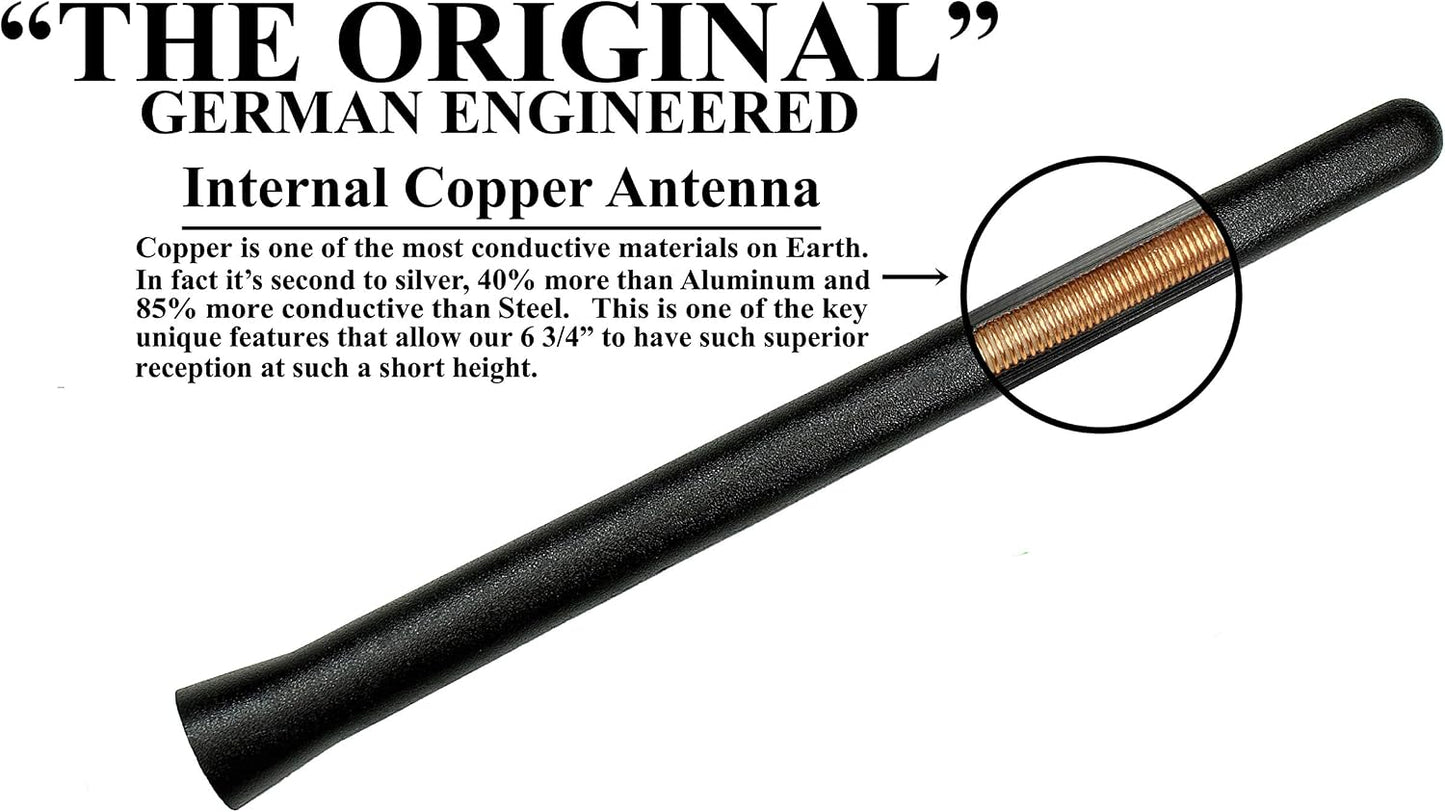 AntennaMastsRus 6 3/4 Inch (2006-2009) - The Original is Compatible with Pontiac Solstice - Car Wash Proof Short Rubber