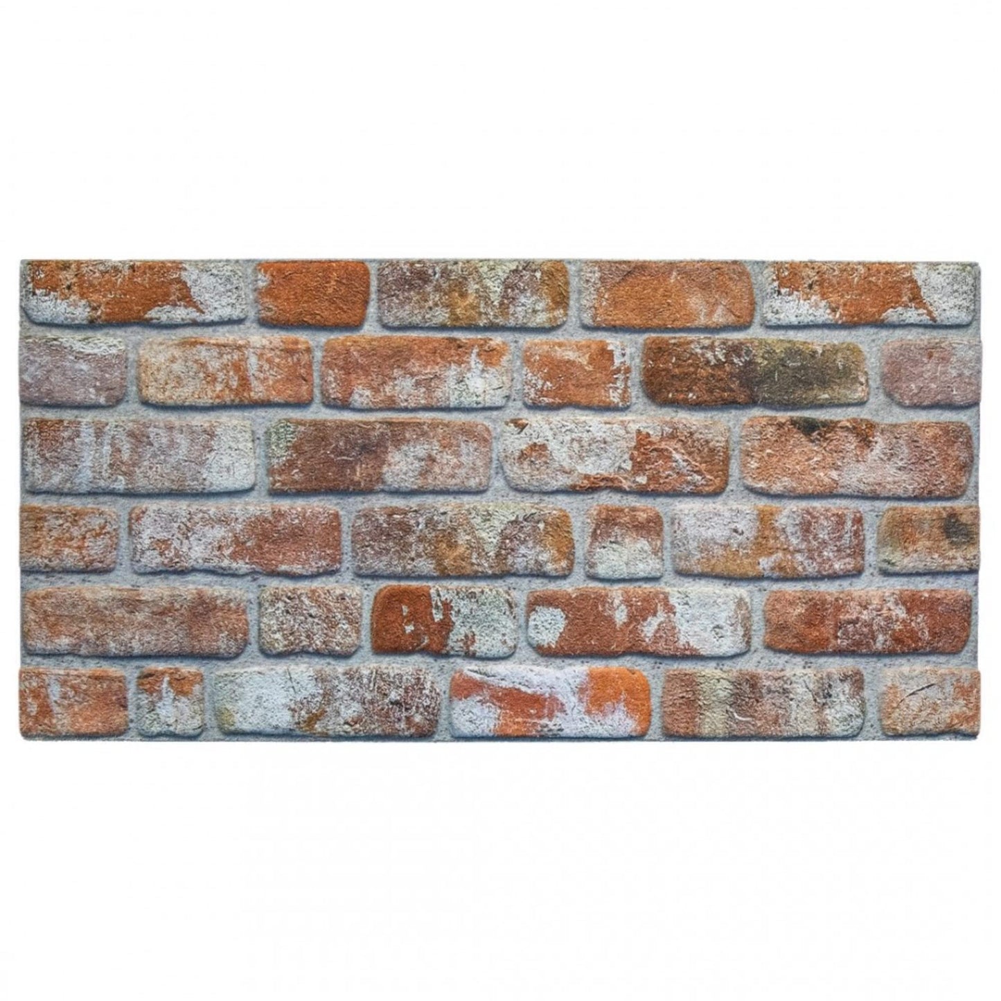 Dundee Deco 3D Wall Panels Faux Brick - Cladding, Red Grey Brown Stone Look Wall Paneling, Styrofoam Facing for Living Room, Kitchen, Bathroom, Balcony, Bedroom, Set of 5, Covers 27 sq ft