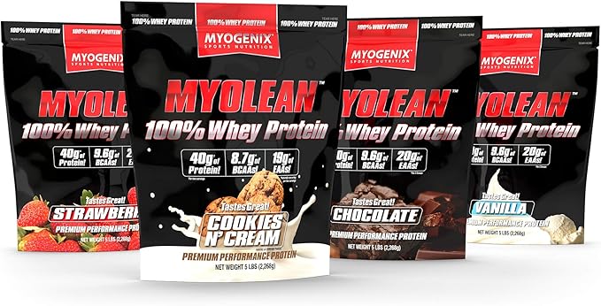 Myogenix Myolean ??100% Whey Protein Powder ??40g Protein per Serving ??Low Carb ??Ideal for Smoothies, Meal Replacement Shakes, Pre Workout & Post Workout Shakes ??Chocolate (5lbs)