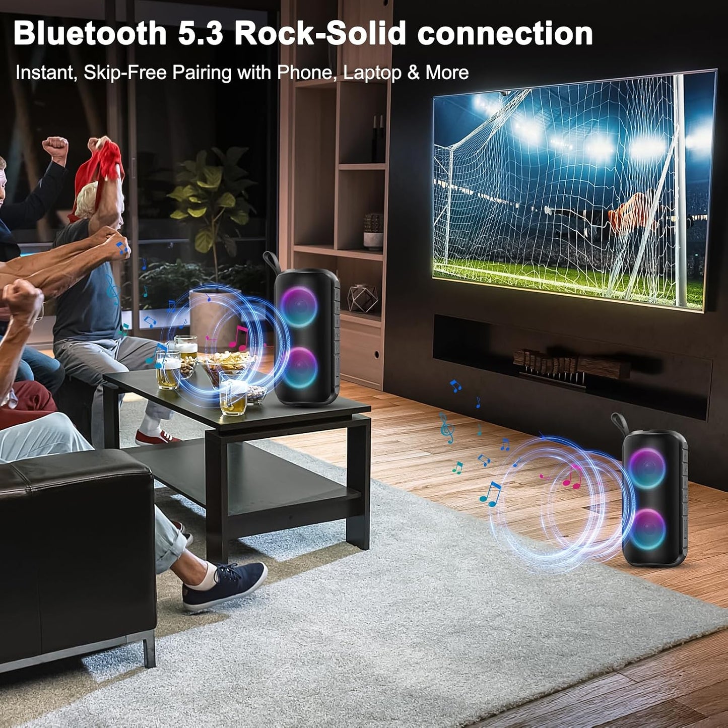 Dyurwa 360HD 2026 IPX7 12H Bluetooth Speaker with Stereo Sound, NEW Portable Wireless Speaker Waterproof, HD Call, TWS