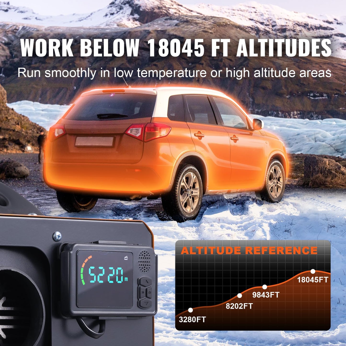 VEVOR Diesel Heater, 12V All-in-one Diesel Air Heater with Remote Control and LCD Display, 5L Fuel Tank Fast Heating Portable Diesel Parking Heater for RV, Truck, 8KW, Upgrade - APP Control, Orange