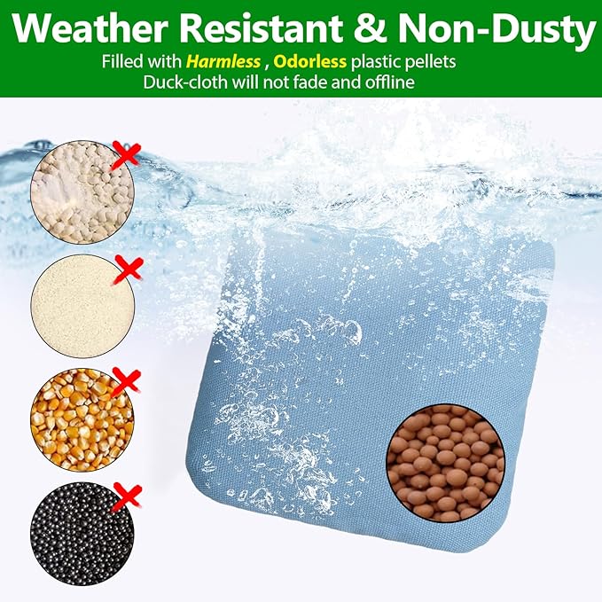 EunHo Cornhole Bags Set of 8 Regulation Size & Weight Corn Hole Bean Bags Official Professional All Weather for Tossing Game with Carry Case