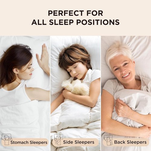 Bedsure Queen Pillows - Fluffy Hotel Quality Down Alternative, Gusseted Support for All Sleepers