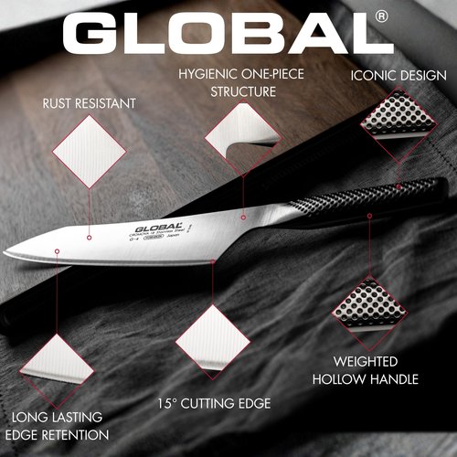 Global 4 inch Straight Spatula, Stainless Steel, GS-21/4
