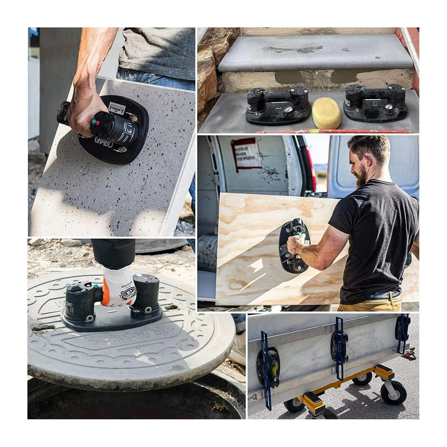 GRABO Nemo Grabo Electric Vacuum Suction Cup Lifter with 375 lb Maximum Load Capacity, Includes Battery and Seal