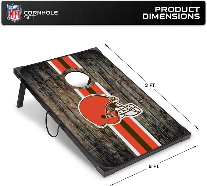Wild Sports NFL 2' x 3' MDF Deluxe Cornhole Set - with Corners and Aprons