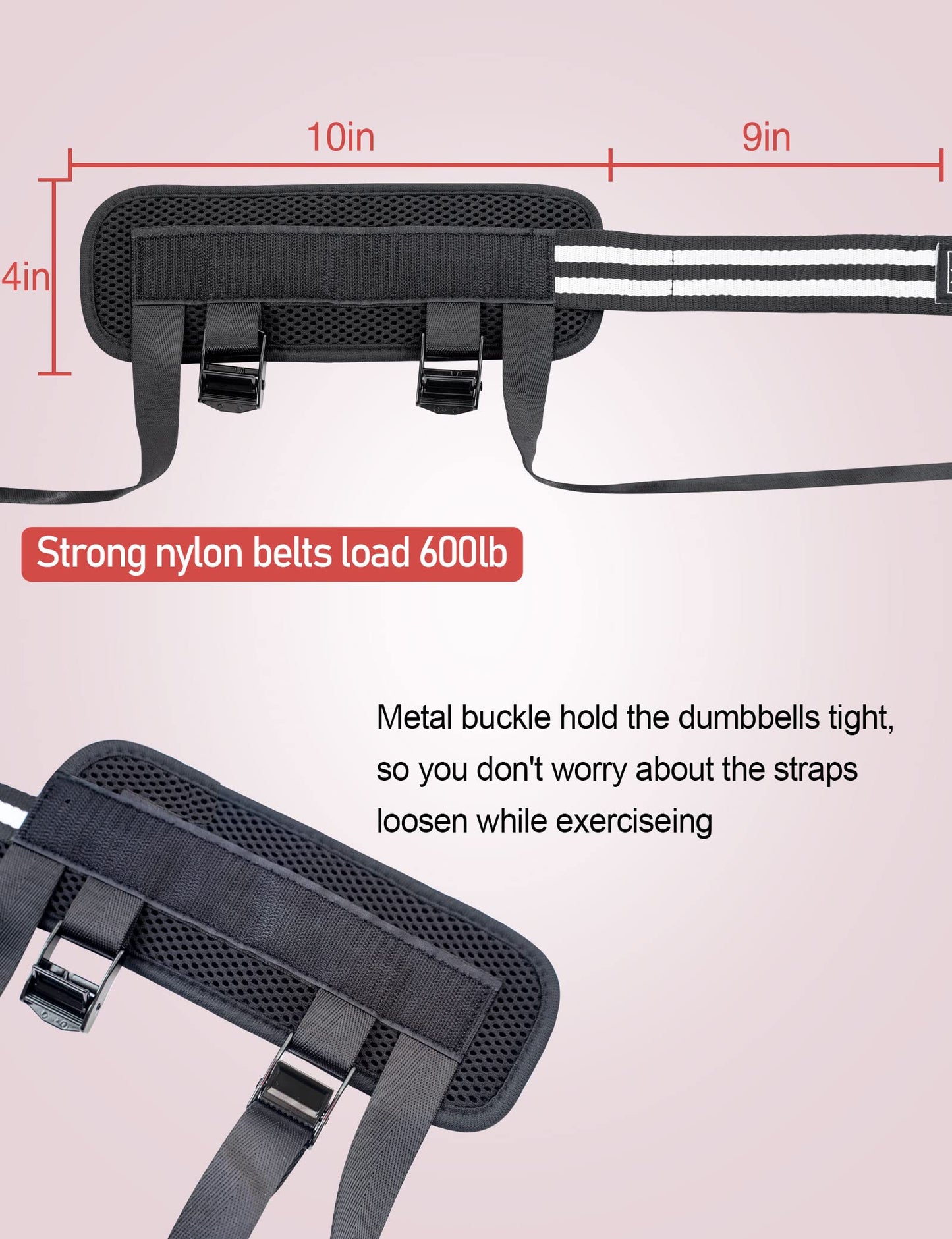 Adjustable Foot Weights Ankle Straps Dumbbell Attachment for Feet 2pc - Leg Curl Kickbacks, Leg Extensions Booty Workouts