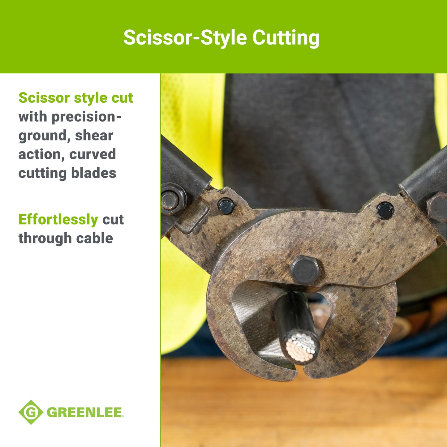 Greenlee 706 31-1/2" Heavy-Duty Cable Cutter for Copper, Aluminum, and Communications Cable