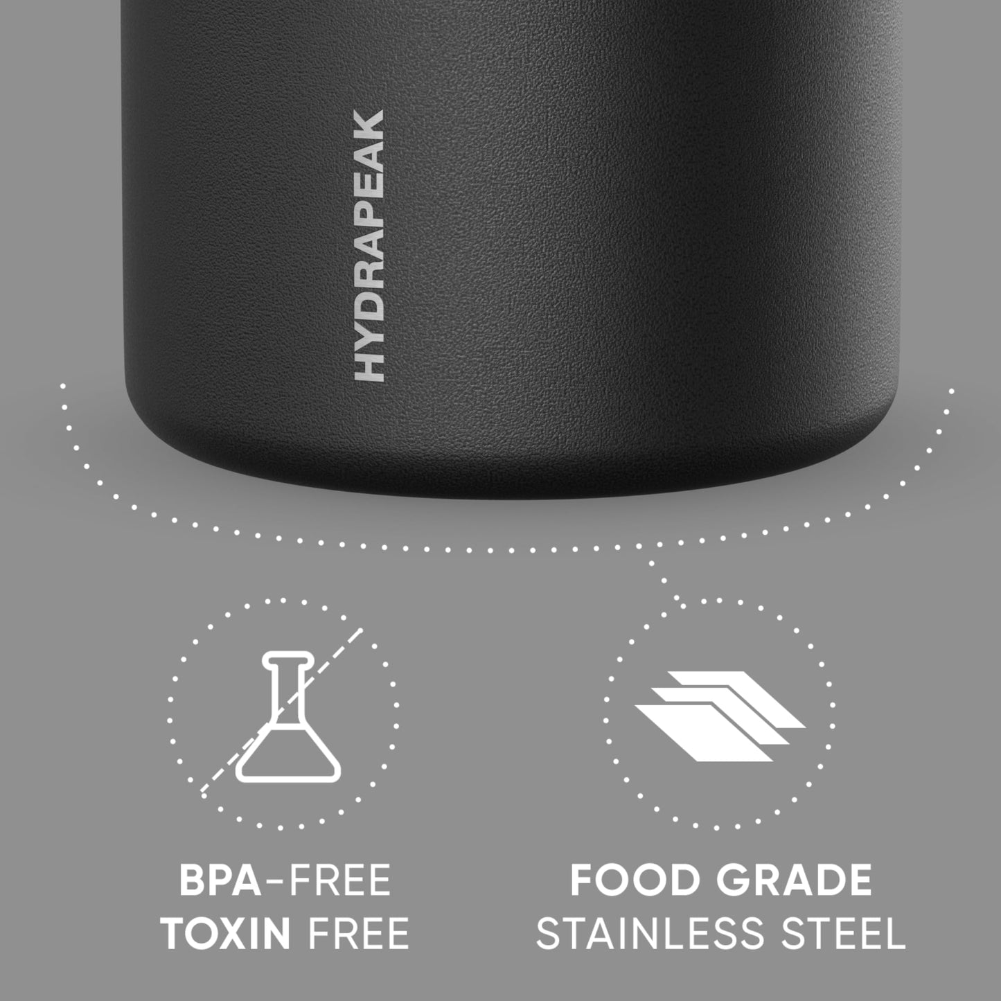 Hydrapeak 25oz Stainless Steel Vacuum Insulated Food Jar | Kids Jar for Hot Food and Cold Food, Wide Mouth Leak-Proof Soup Jar for Adults, 10 Hours Hot and 16 Hours Cold (Stone)