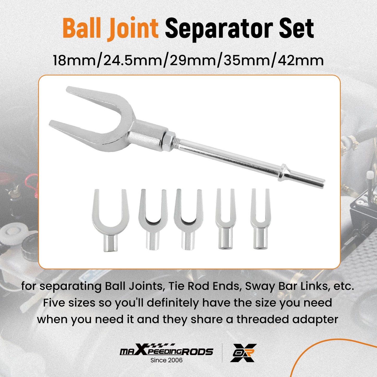 maXpeedingrods Air Hammer Kit, 25 PCS Multi-functional Pneumatic Hammer Piece Chisel Set, 2100 BPM Ball Joint Separator Set, Air hammer Bits, Quick Change Retainer Air Hammer with Shovel Heads