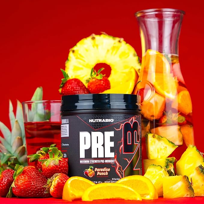 NutraBio Preworkout Powder, Paradise Punch| Explosive Energy, Laser Focus, Extreme Pumps| Pre Workout for Men & Women| Performance, Endurance, Power Complex, Caffeine, Electrolytes