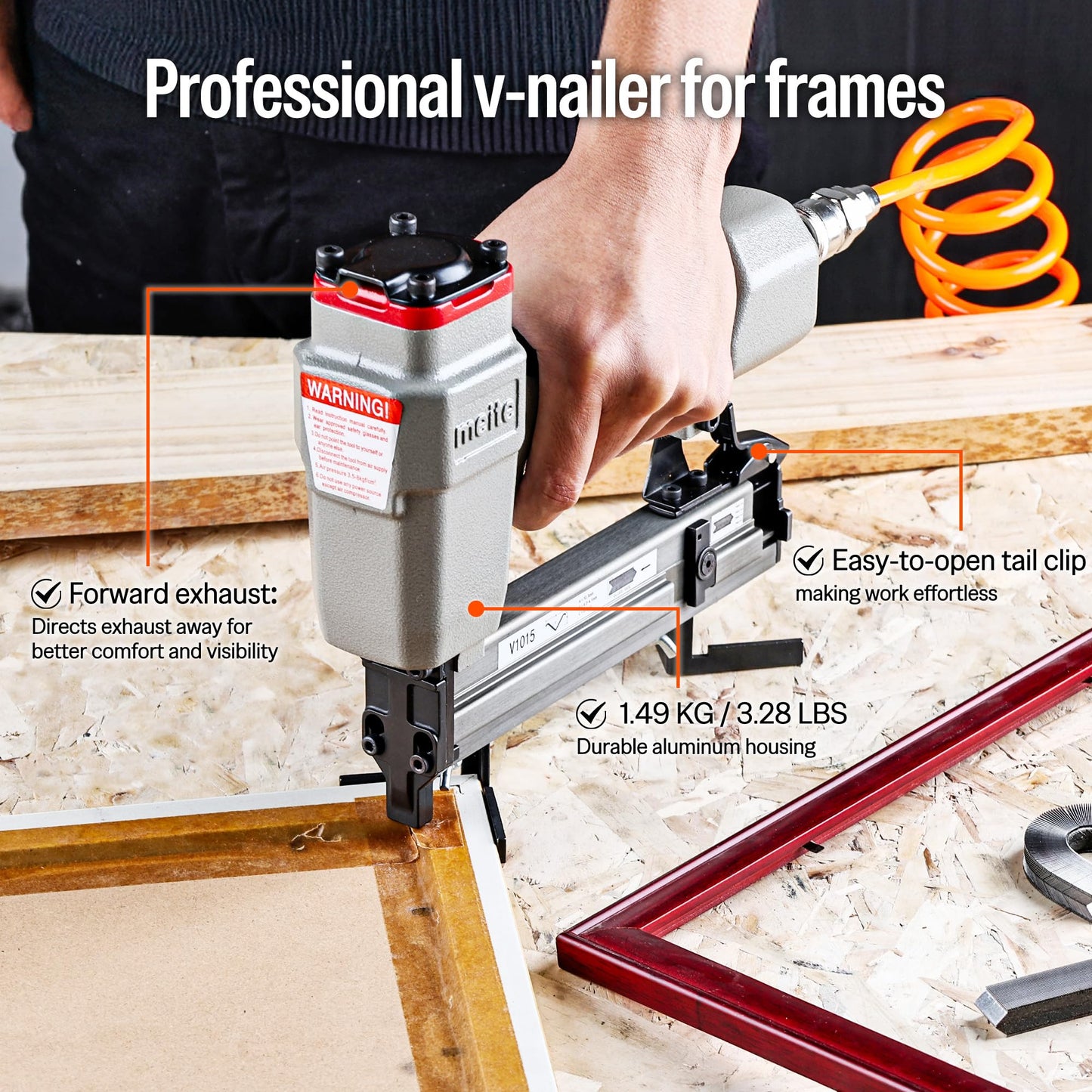 meite V-Nailer Series V1015B Picture Frame Joiner or Picture Frame Nailer (Size 9/32-Inch to 19/32-Inch)