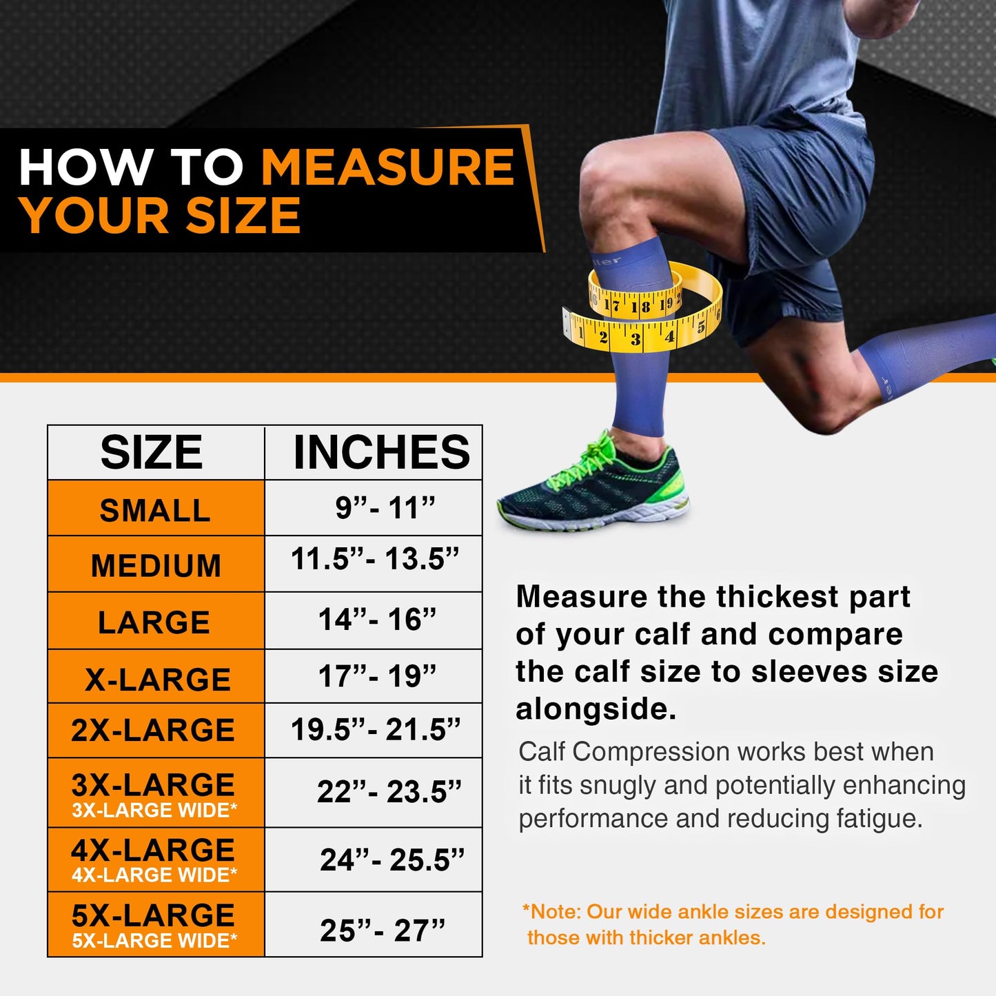 Doc Miller Calf Compression Sleeve for Men & Women – Footless Compression Socks, Knee High 30-40 mmHg, Shin Splint Relief, Leg Compression Sleeves for Running, Swelling, Nurses, Varicose Veins, 1 Pair