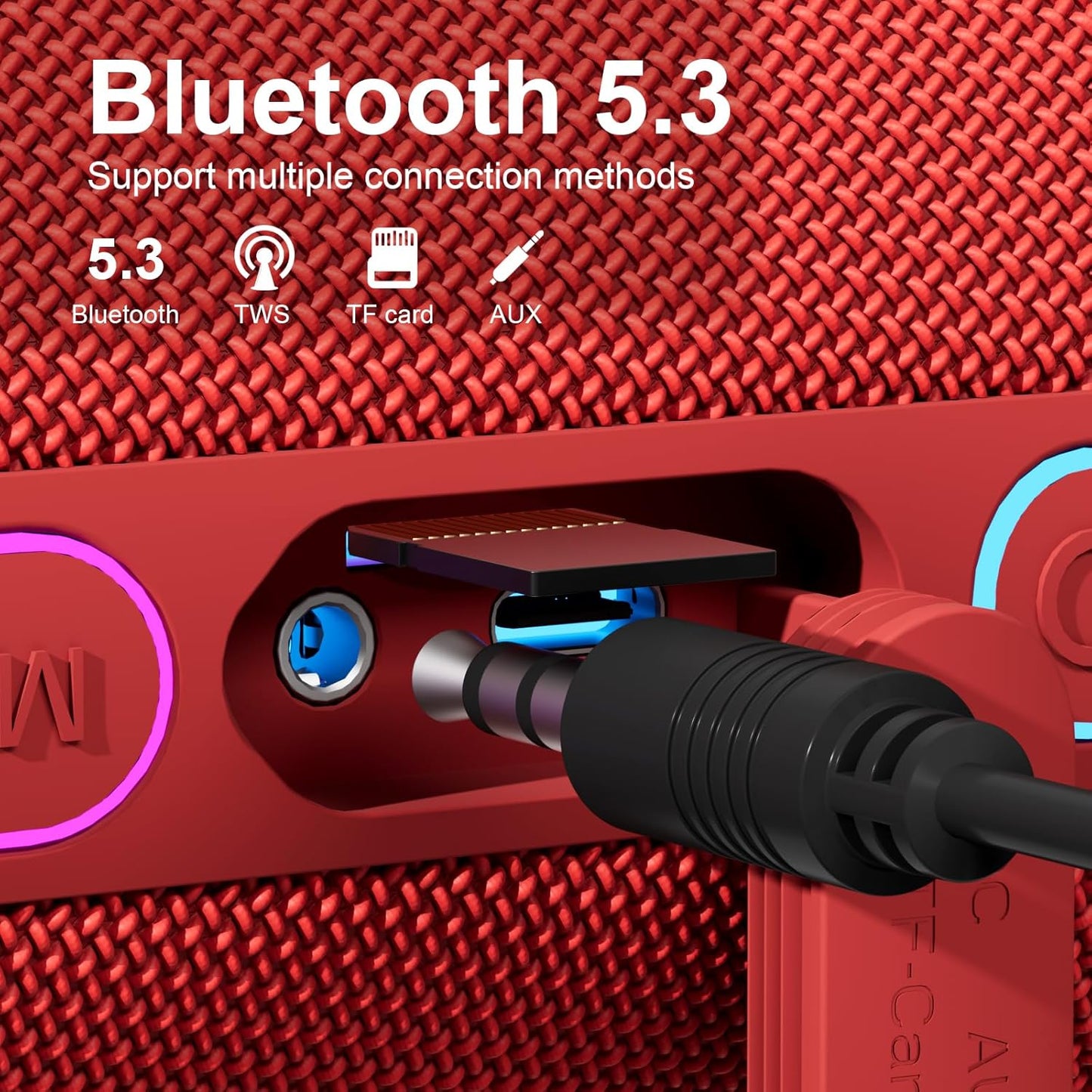 YOLOEMOT IPX7 24W 5.3, 12 Bluetooth Speaker Waterproof, Beach Speaker Waterproof Sandproof with Loud Stereo Sound