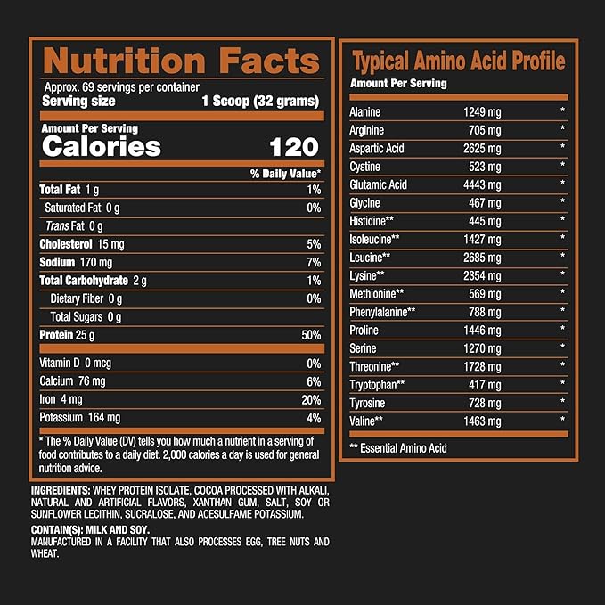 BPI Sports ISO HD Isolate Protein Powder ??100% Whey Isolate, Protein Powder for Muscle Gain - Chocolate Brownie - 1.6 Lb - 23 Servings