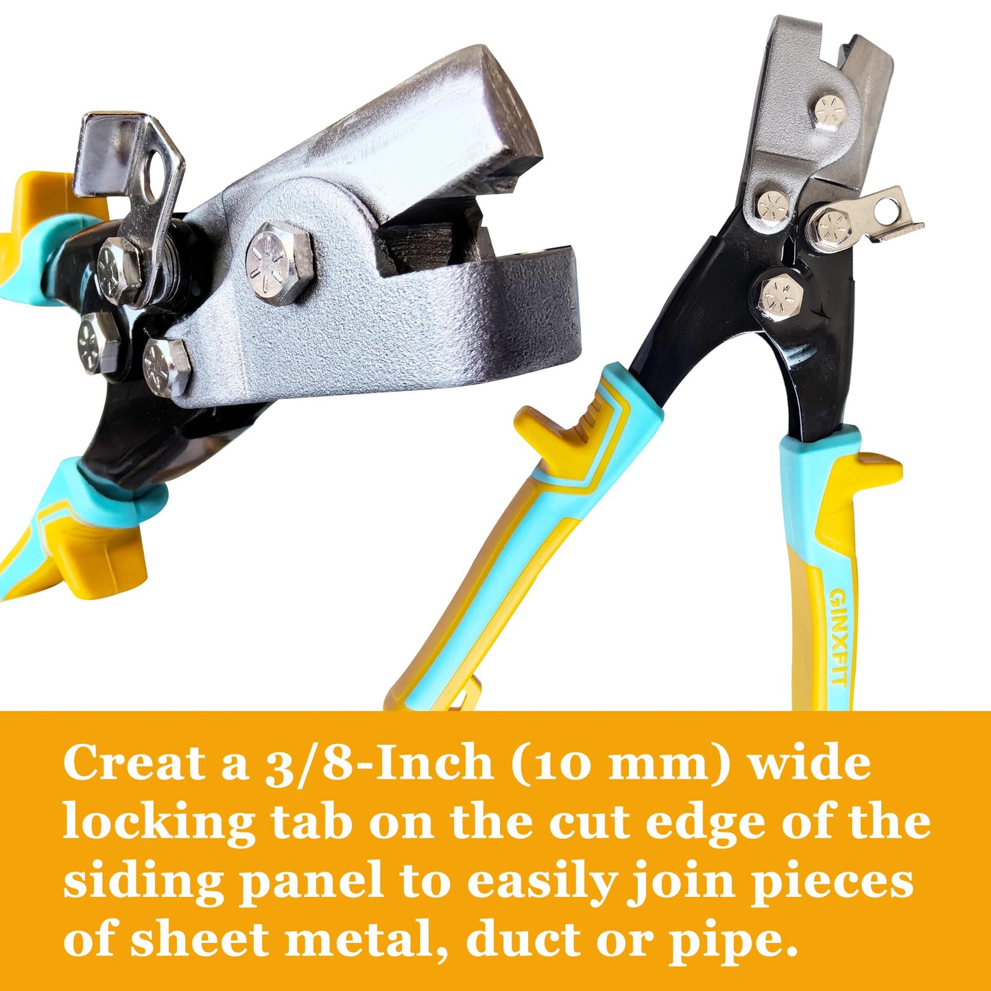 Snap Lock Punch Notcher - Gutter Crimper Tool for Sheet Metal - Snaplock Crimping Tool for Gutter End Cap, Vinyl Siding and Skirting, 9 Inches