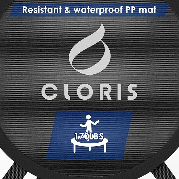 CLORIS 36'' Foldable Mini Trampoline - Max Load 170lbs, Rebounde Trampoline for Adults Indoor/Outdoor Fitness Body Exercise
