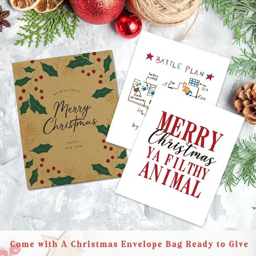 Home Alone Christmas Decorations - Set of 6 Funny Holiday Posters | Unframed 8x10 Art Prints for Bathroom & Bedroom Decor