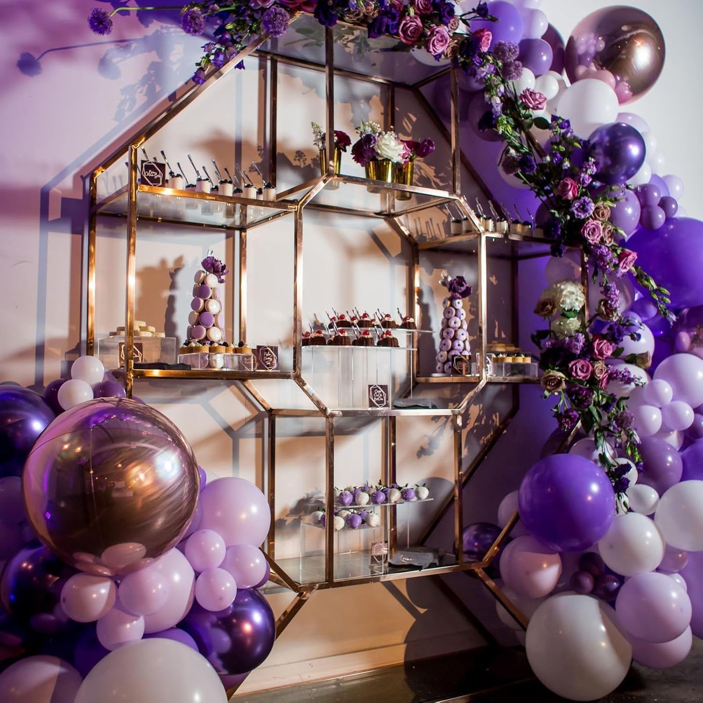 PartyWoo Purple Balloon Garland - 100-Piece Set of Shades of Purple Balloons | Various Sizes for Party Decorations