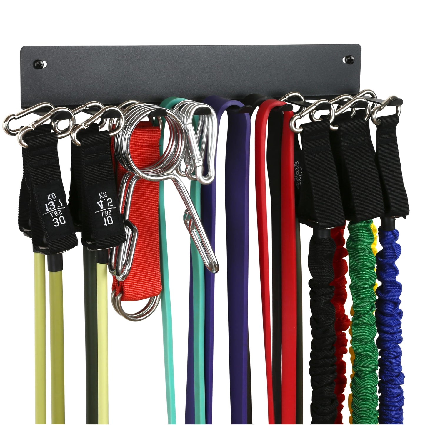 Multi-Purpose Storage Rack for Resistance Bands, Straps, Jump Ropes, Foam Rollers, Chains, Weight Belts, Tools - Heavy Duty, Fitness Bands Rack