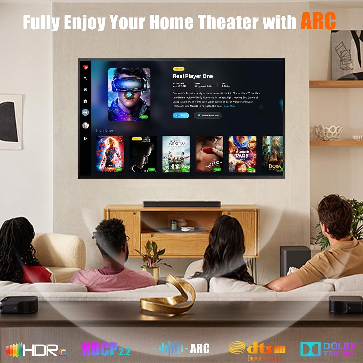 4K 6FT 3-Pack(Tri-Color), 18Gbps 2.0 4K@60Hz 2K@240Hz, HDR10, Dolby, 2.2 PS5, HDMI Cable High Speed HDMI Cable