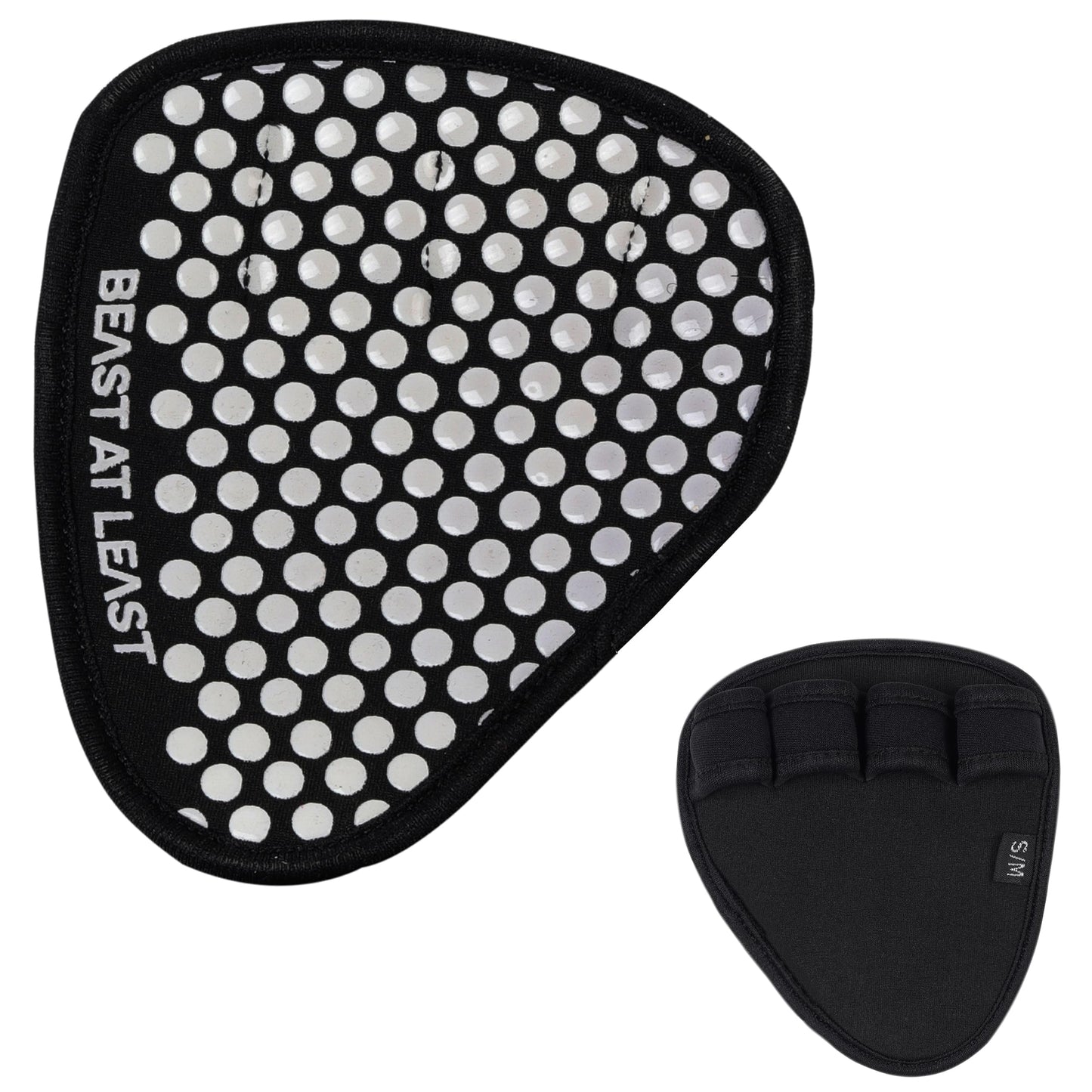 Beast AT Least Grip Pads for Weightlifting & Fitness – Non-Slip, Breathable Palm Protectors for Men & Women – Ideal for Gym Workouts, Cross Training, Pull-Ups & Deadlifts (Black, L/XL)