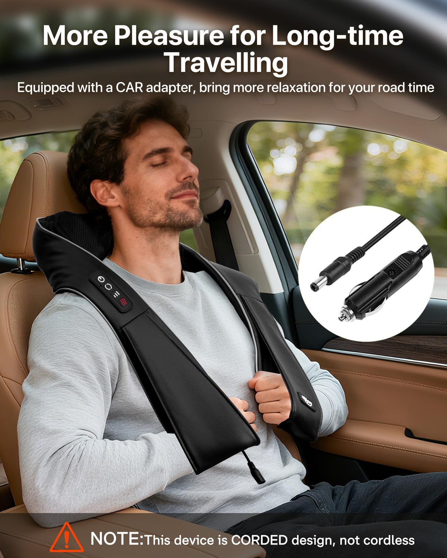 ALLJOY Shiatsu Neck and Back Massager with Heat, Deep Tissue Kneading Electric Massager for Shoulder, Lumbar, and Leg Pain Relief, Self-Care Wellness Gifts for Women Men Mom Dad
