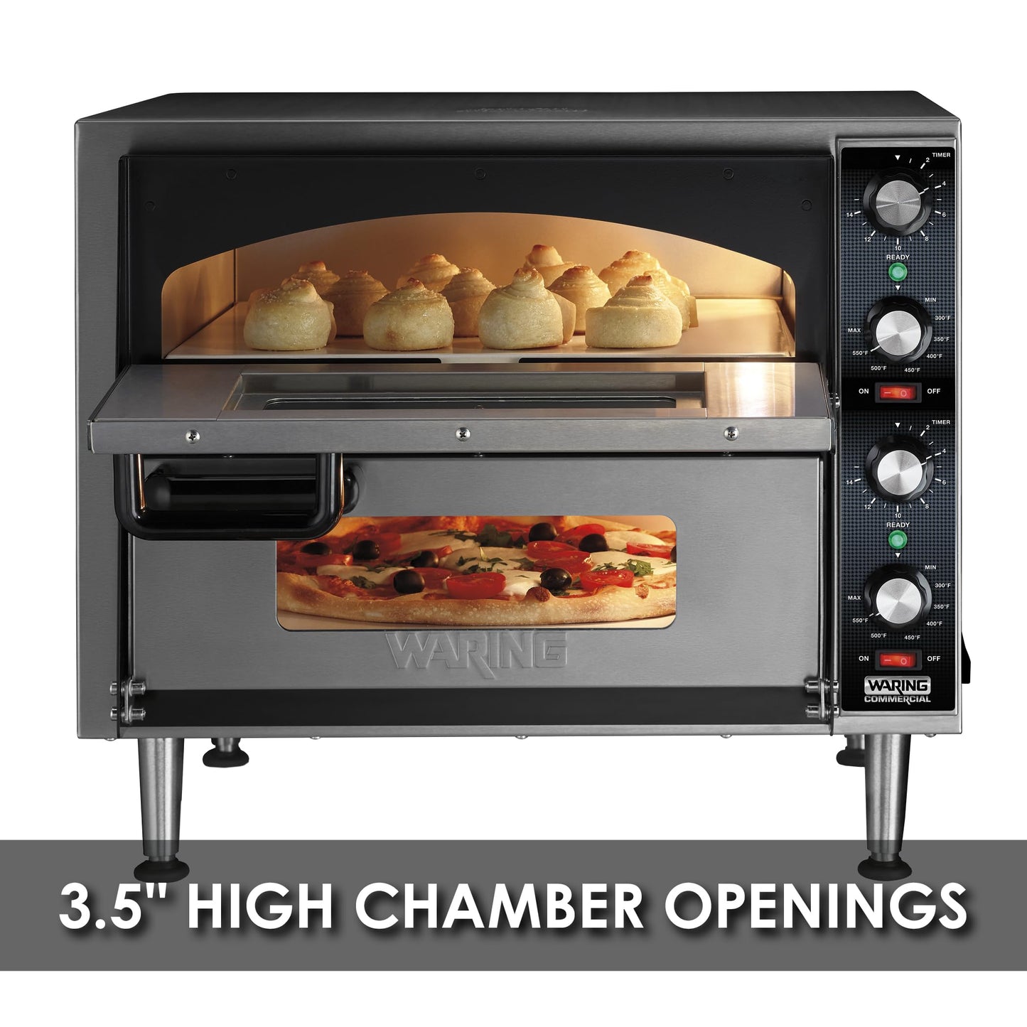 Waring Commercial Medium-Duty Double-Deck Pizza Oven