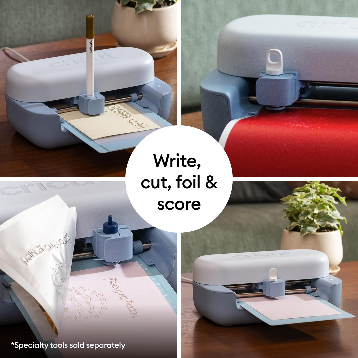 Cricut Joy™ 2 Essential Bundle + Digital Content, Blue - Ultra-Compact Cutting Machine - Perfect for Making Cards, Stickers, Labels, & More - Includes Supplies for 35 Projects + Bonus Digital Content