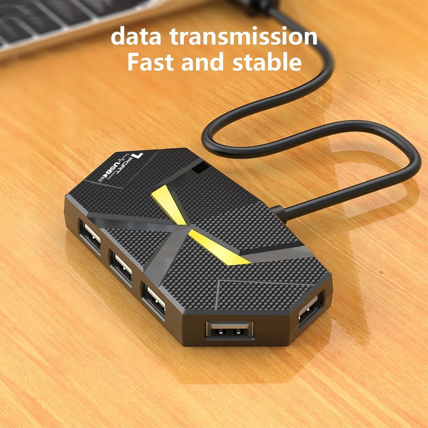 Generic 7xUSB Multi-Function Hub Docking Station with and Type-C Interface, USB Hub with High-Speed Data Transmission