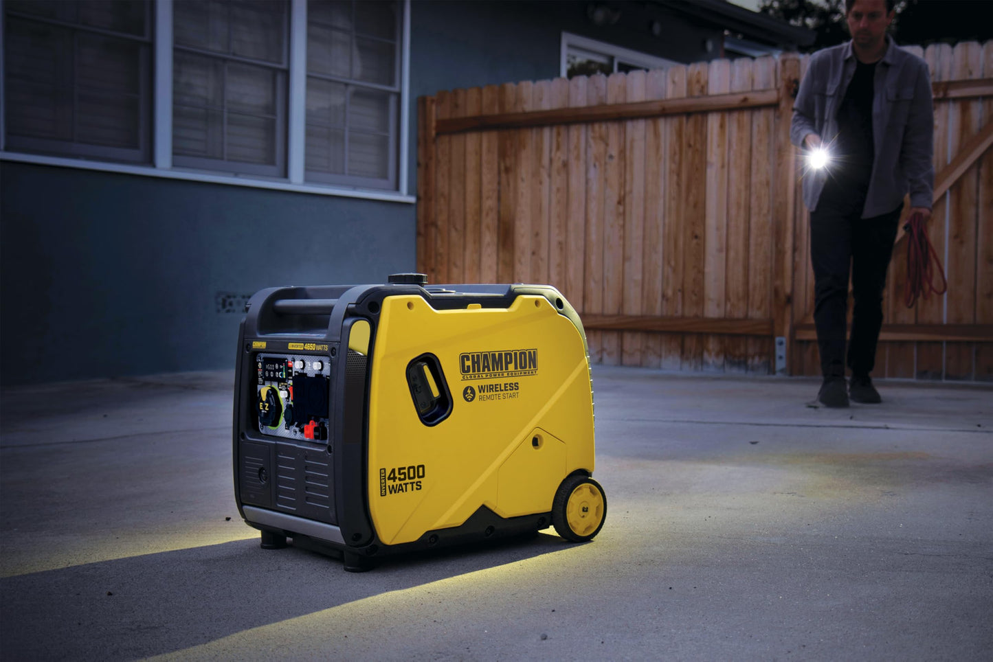 Champion Power Equipment 4500-Watt Wireless Remote Start Inverter Generator with Quiet Technology and Free 3-Year Warranty