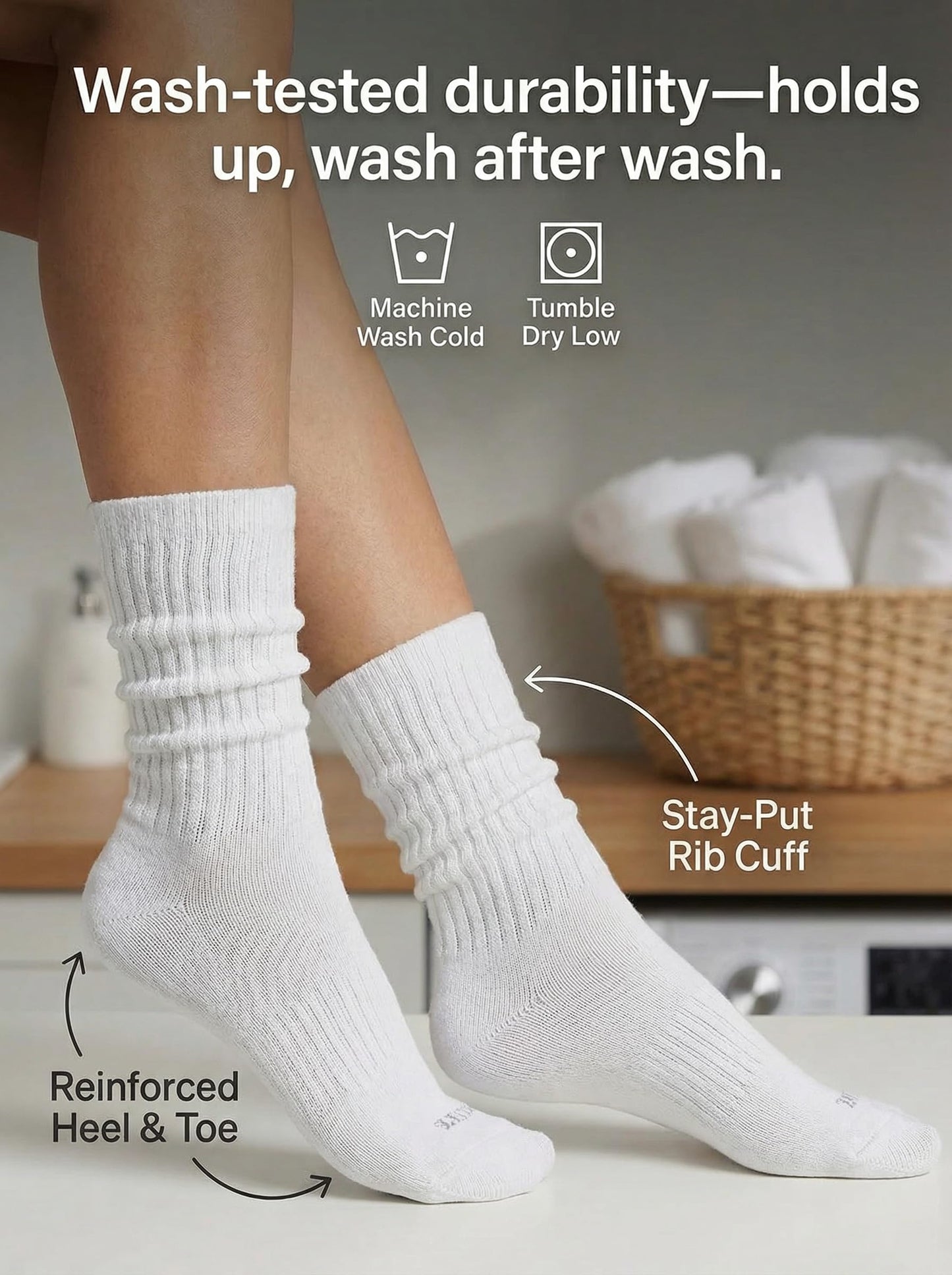 HUE Women's Slouch Socks, Slouchy Socks for Women (6-Pack)